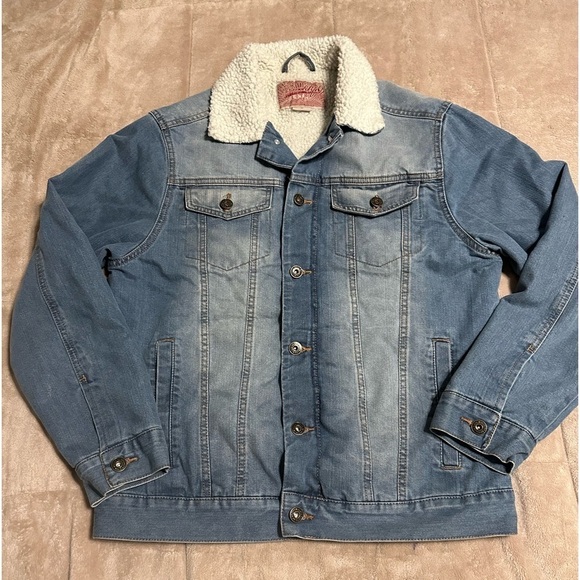 Brooklyn Cloth Other - Brooklyn Cloth Denim Sherpa Jean Jacket Men’s Size Medium